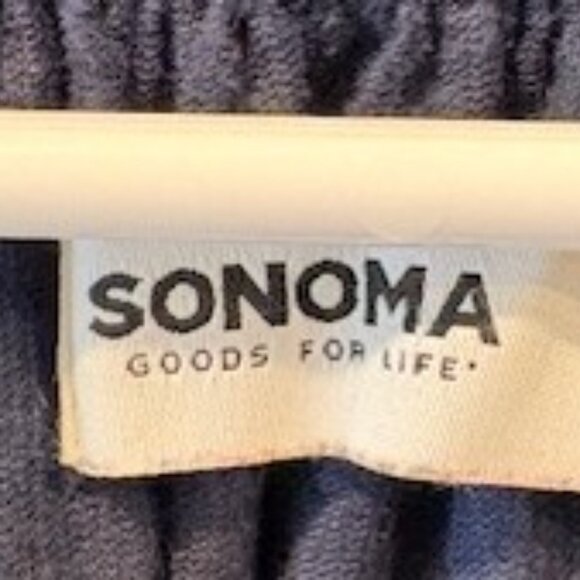 Sonoma Navy Blue Corduroy Tiered Ruffle Dress with Long Sleeves - Picture 3 of 5